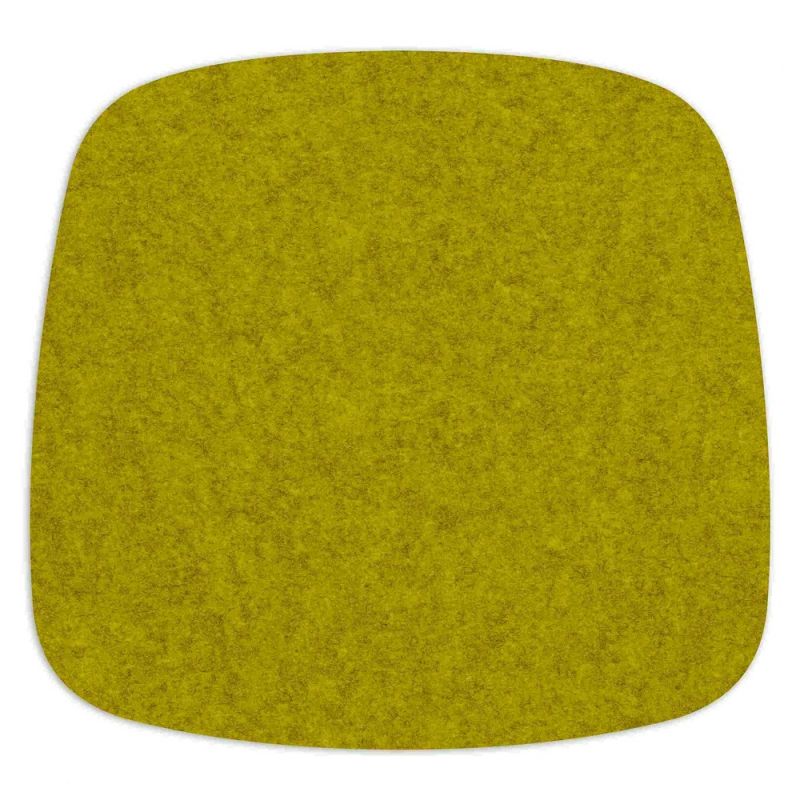 Moosgrüne Filz Sitzauflage für Eames Plastic Chair, passend für DSR, DSW und DSX Modelle.